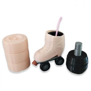 Set matero completo con mate, azucarero y yerbero de diseño patín artístico.